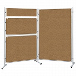 Доска пробковая 2x3 OfficeBoard, модерационная, двусторонняя, 120 x 60 см