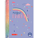 Тетрадь в линейку на пружине А4 Brunnen Колледж Premium Magic Rainbow, 90 гр/м2, 80 листов
