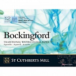 Альбом ST Cuthberts Mill Bockingford для акварели, 12 листов, склейка, 510 х 380 мм, 300 г/м2, белый