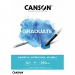 Блок бумаги Canson Graduate, для акварели, 20 листов, 250 гр/м2, склейка, А5