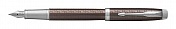 Ручка перьевая Parker IM Premium Brown CT, толщина линии F, хром (S09497100)