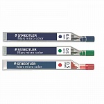 Набор грифелей цветных для механических карандашей Staedtler, 0.5 мм, 12 штук в пенале