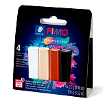 Набор глины полимерной для лепки Fimo Professional Натуральные цвета, запекаемая, 4 цвета