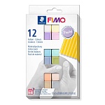 Набор глины полимерной для лепки Fimo Soft Пастельные цвета, запекаемая, 12 цветов