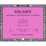 Бумага для акварели Arches, склейка, 300 гр/м2, 41 х 51 см, 20 листов, белый