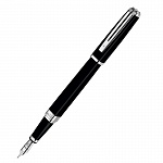 Ручка перьевая Waterman Exception Slim Black Lacquer ST, толщина линии F, перо: золото 18К, родий