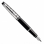 Ручка перьевая Waterman Expert Deluxe Black CT, толщина линии F,  палладий