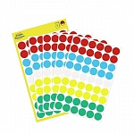 Этикетки-точки самоклеящиеся Avery Zweckform, круглые, ассорти, d-12 мм, 54 штуки на листе, 5 листов