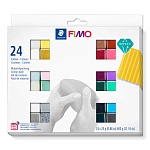 Набор глины полимерной для лепки Fimo Effect, запекаемая, 24 цвета
