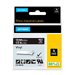 Картридж с виниловой лентой для принтеров Dymo Rhino, белый шрифт, 5.5 м х 12 мм