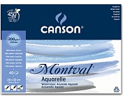 Альбом для акварели Canson Montval, среднее зерно, склеенный, 200 гр/м2, 24 x 32 см, 40 листов