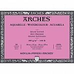 Бумага для акварели Arches, мелкое зерно, склейка, 300 гр/м2, 36 х 51 см, 20 листов