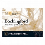 Альбом ST Cuthberts Mill Bockingford для акварели, 12 листов, склейка, 360 х 260 мм, 300 г/м2, белый