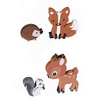 Набор ластиков Brunnen Лесные звери, 2 штуки, блистер