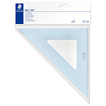Угольник Staedtler Mars, 45°/45°, длина 31 см, шкала 19 см, пластик, прозрачный