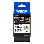 Картридж brother tze-fx241 с гибкой лентой 18 мм х 8 м, черный шрифт