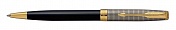 Ручка шариковая Parker Sonnet Black Silver GT, толщина линии M, золото 23К