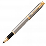 Ручка-роллер Parker IM Metal Core Brushed Metal GT, толщина линии F, позолота (S0856400)