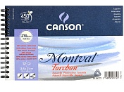 Альбом для акварели Canson Montval, снежное зерно, на пружине, 270 гр/м2, 12 листов