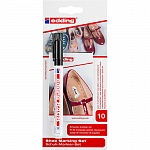 Набор для маркировки обуви edding 8408, маркер, круглый наконечник 0.75 мм, 10 этикеток