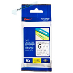 Картридж brother tze 111 с лентой 6 мм х 8 м, пластик, черный шрифт