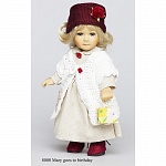 Кукла фарфоровая Birgitte Frigast Mary Mary идёт на день рождения, 18 см