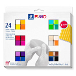 Набор глины полимерной для лепки Fimo Soft Базовые цвета, запекаемая, 24 цвета