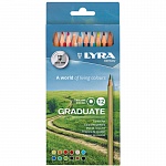 Набор карандашей цветных Lyra, шестигранные, 3.8 мм, 12 цветов