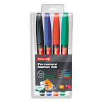 Набор маркеров перманентных Luxor 100, пулевидный наконечник, 1-2 мм, 4 цвета