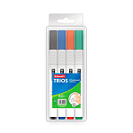 Набор маркеров для белых досок Luxor Trios, пулевидный наконечник, 2.5 мм, 4 цвета