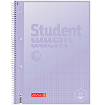 Тетрадь в клетку на пружине А4 Brunnen Колледж Premium Pastel, 90 гр/м2, 80 листов